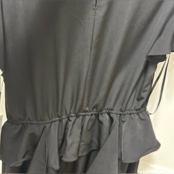 NWT - Karl Lagerfeld Silky Crepe Midi Peplum Dress - Size 10 - Picture 5 of 5